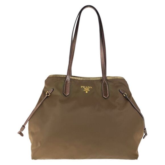 Prada Nylon Leather Tote Bag - Picture 1 of 10